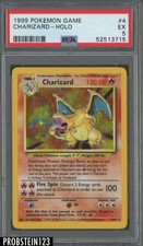 1999 Pokemon Game #4 Charizard Holo PSA 5 EX