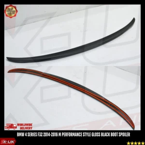 Alerón de arranque BMW 4 Series F32 2014-2016 negro brillante estilo rendimiento M - Imagen 1 de 9