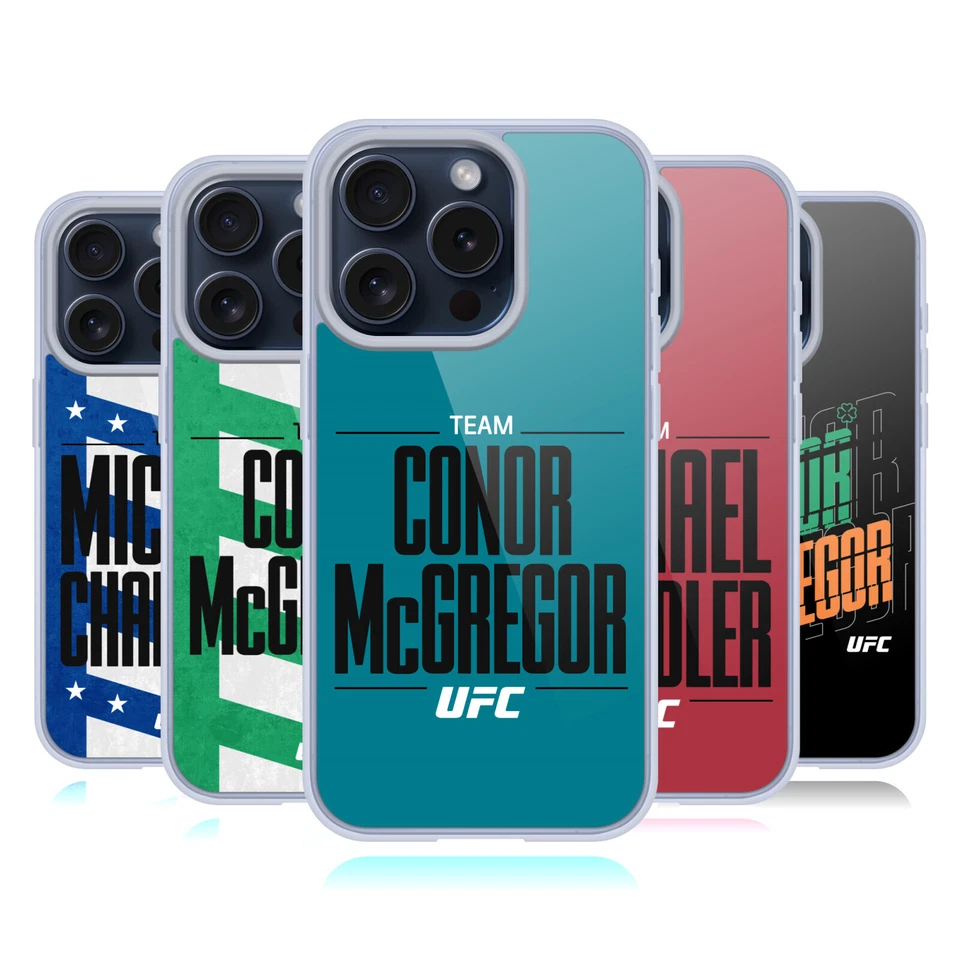 OFFICIAL UFC FIGHTER TEAM SOFT GEL CASE FOR APPLE iPHONE PHONES - Image 1 of 4