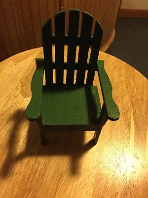 Miniature Adirondack Chair. 3.5"W X 3.5" L X 6"H .  (Price Is For 2 Chairs) - Image 1 of 4