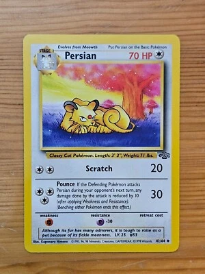 Pokémon TCG Persian Jungle Unlimited 42/64 LP WOTC. - Image 1 of 2