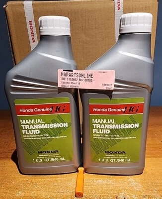 2x QTS Honda Genuine OEM Manual Transmission Fluid NEW MTF 08798-9031 - Image 1 of 2