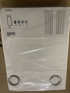 Ikea MERETE Room darkening curtains, 1 pair, white, 145x250 cm,401.119.87 - Picture 1 of 4