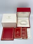 Vintage Genuine Cartier Red Watch Box Case Wood Leather Booklet 240303002Y1a