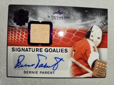 2022-23  In The Game Used BERNIE PARENT SIGNATURE GOALIES AUTO RELIC PURPLE /30