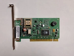 3Com 56K Modem Card 005699-00 -- 1998 -- 2 Ports -- Riveted ATX Bracket - Photo 1/3