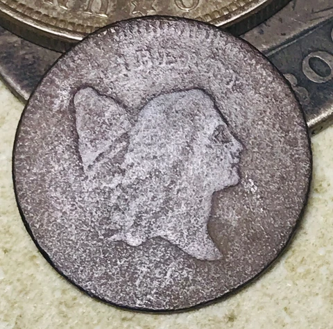1795 Liberty Cap Half Cent 1/2c Choice No Pole Plain Edge US Copper Coin CC17313 Cover