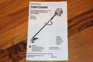 Operators Owners Manual Craftsman 17" 31cc Weedwacker 316.798221, 316.742170 - Picture 1 of 3