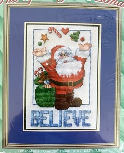 Janlynn Spirit of Christmas Cross Stitch Kit 157-84 SANTA - BELI EVE 5" x 7" - Picture 1 of 3