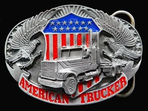 American Trucker Semi Truck Siskiyou Vintage Belt Buckle - Picture 1 of 5