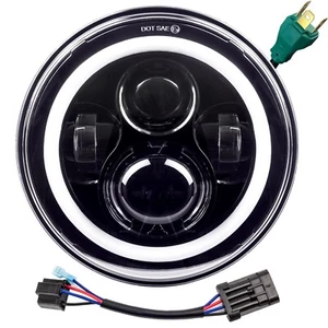 Eagle Lights 7" Black LED Headlight Halo Ring DRL 2014 & Up Harley Touring / CVO - Bild 1 von 10