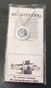 Vintage St. Lawrence Seminar Mt. Calvary Wisconsin St. Anthony Medaille UNBENUTZT mip - Bild 1 von 2