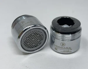 Lot 2 Niagara Conservation 1.0 GPM 3.8 LPM Chrome Faucet Aerator A112.18.1M NEW - Picture 1 of 10