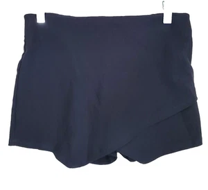 Gab & Kate Shorts Skort Medium Black Dress Zip Back Very Stretchy Faux Wrap - Picture 1 of 11