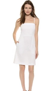 Theory Struno Eyelet White Dress - Size 8 - Picture 1 of 10