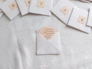 Sprüche Adventskalender Zitate 24 Kärtchen im kleinem Umschlag Handarbeit - Bild 1 von 4