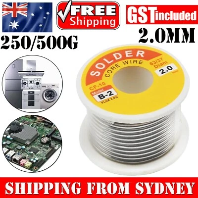 2.0mm Tin Lead Solder Wire Rosin Core Soldering Wire 2.0% Flux Reel 250/500G AUS - image 1 of 4