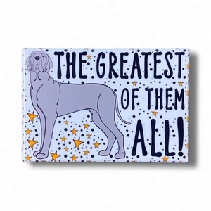 Blue Great Dane Dog Greatest of them All Magnet Art Decor Gift Handmade 2x3" - Picture 1 of 17