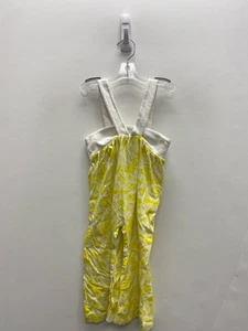 SIZE 18-24M White Yellow Print Sleeveless Girl's Jumpsuit - Picture 1 of 2