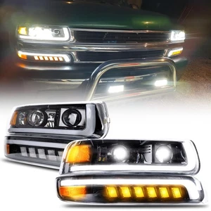 Lámpara faros LED para Chevy Silverado 00-06 1999-2002 Tahoe&Suburban 1500/2500 - Imagen 1 de 10