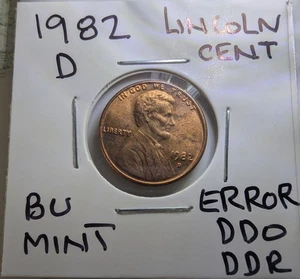 1982-D Lincoln Memorial Cent-Large Date/ COPPER Error/Doubled Die/ DDO - DDR - Picture 1 of 19