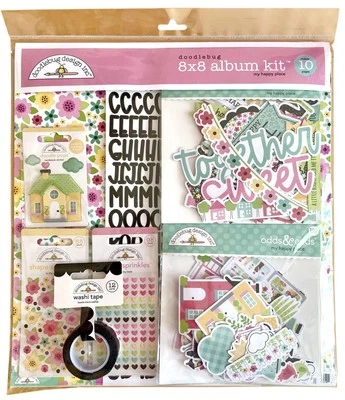 Doodlebug 8" x 8 Album Kit My Happy Place Collection Retired - Image 1 of 2