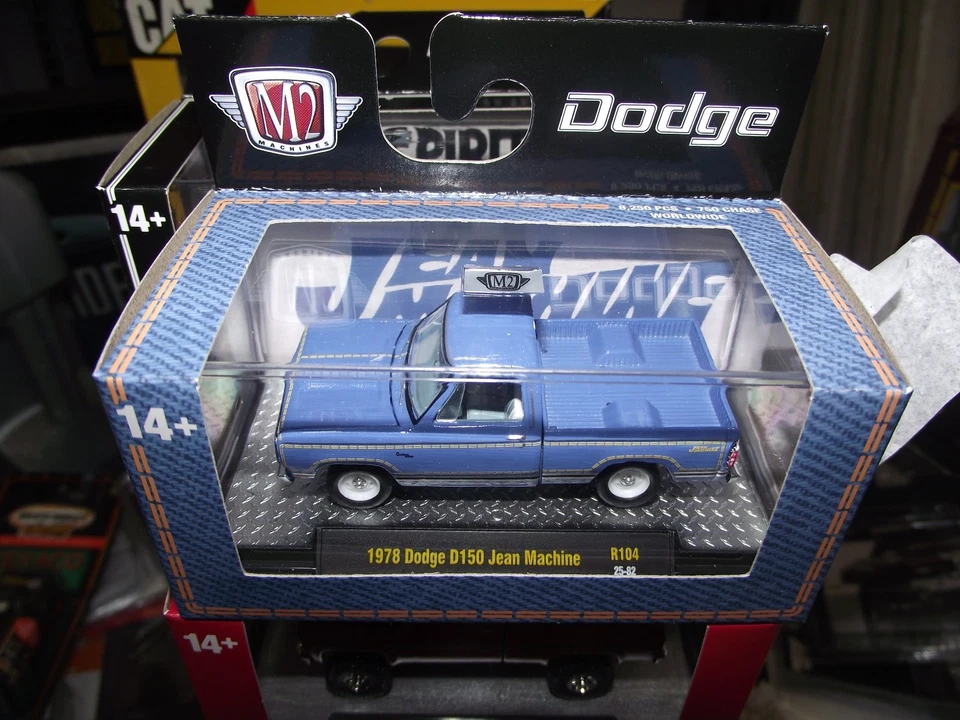 Dodge D150 1978 M2 1/64 máquina vaquera azul R104 nuevo en caja Foto 1 de 1