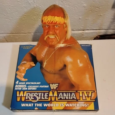 WWF Wrestlemania IV VHS Pop Up Package Hulk Hogan Andre The Giant 1988 - Image 1 of 4