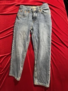 Levi’s 502 Boys Jeans Size 7 Reg Tapered Stretch Light Blue Adjustable Waist - Picture 1 of 8