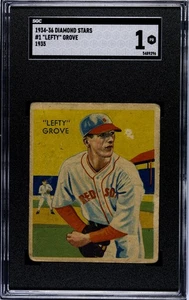 1935 Diamond Stars LEFTY GROVE #1 Vintage Red Sox HoF SGC 1 BEAUTIFUL! O881 - Picture 1 of 3