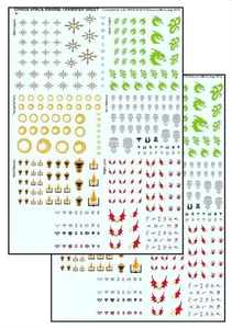 Chaos Space Marine (x2) - Hoja/calcomanías de transferencia - Warhammer 40K - Imagen 1 de 1