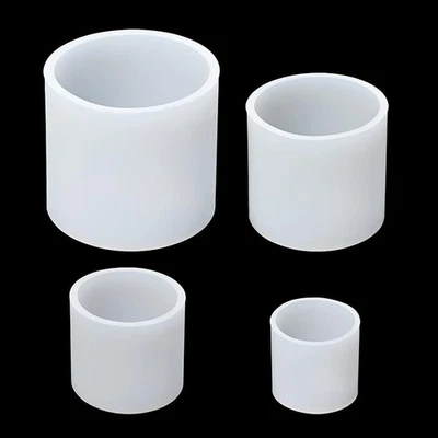 Cylinder Candle Molds for Candle Making 4 Pcs Pillar Casting Silicone Molds for - Image 1 of 4