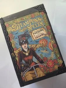 XL STEAMPUNK SPELLS Handmade Junk Journal Grimoire Spellbook W/Graphic 45 Paper - Picture 1 of 24