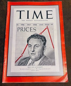 1941 -TIME- Vintage LEON HENDERSON PRICE BOSS Magazine - May 12 - Picture 1 of 2