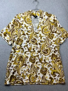 Talbots Paisley Blouse Women Plus Size X Causal Office Summer - Picture 1 of 10