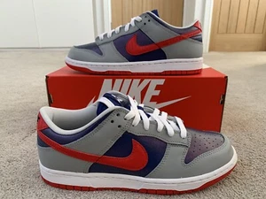 Nike Dunk Low SP Samba Hyper Blue Silver UK Size 7.5 EUR 42 Deadstock - Picture 1 of 12