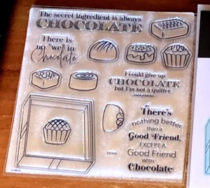 CTMH D2148 EAT CHOCOLATE ~ I could give up my Chocolate but I'm not a quitter - Picture 1 of 1