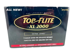 Top Flite Spalding XL 2000 Box of 12 Golf Balls Extra Long - Picture 1 of 5