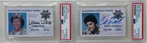 ERIK ESTRADA & LARRY WILCOX Signed CHiPS California Highway Patrol ID CARDS PSA - Picture 1 of 2