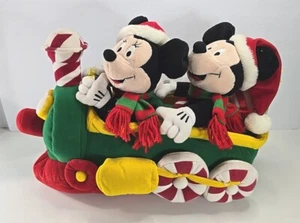 MICKEY MINNIE MOUSE PLUSH SINGING DISNEY CANDY CANE CHRISTMAS TRAIN 2000 - Picture 1 of 4