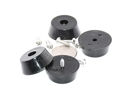 1 1/4” x 1/2” D X H  Rubber Feet, Rubber Bumpers,  Spacers + Mounting Screws - Image 1 of 4