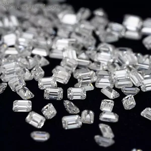 Precioso 5 X 3 MM 0,30 CT Suelto Moissanita Blanca Esmeralda Corte Laboratorio Creado - Imagen 1 de 10