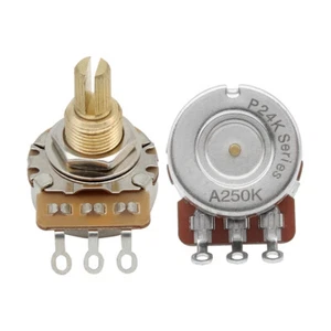 FLEOR 2pcs Guitar Potentiometers Pots A250k/B250k/A500k/B500k Brass Long Shaft - Picture 1 of 23
