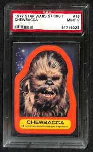 1977 Topps Star Wars Sticker #16 Chewbacca - PSA 9 MINT - Picture 1 of 2