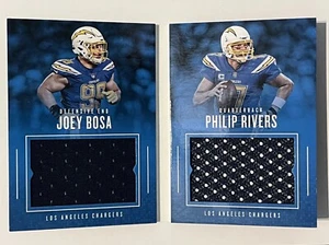 2017 Panini Preferred Joey Bosa & Philip Rivers Dual Patch Game Worn /199 #22 LA - Bild 1 von 2