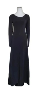 Ralph Lauren Purple Label Women's Dress Evening Gown Long Sleeves Black 4 Small - Picture 1 of 9