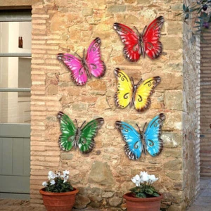 5stk Metall Schmetterling Glasmalerei Hause Fenster Suncatcher Garten Hof 9*11cm - Bild 1 von 11
