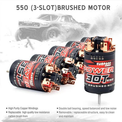 Surpass Hobby 550 12T 14T 20T 30T 35T Brushed Motor Regler für 1/10 1/12 RC Auto - Bild 1 von 4