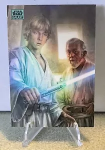 2024 Topps Chrome Star Wars Galaxy #5 Luke Wields The Lightsaber Aqua /199 - Picture 1 of 2