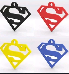 Superman Logo Keychain 4 Pack 2” - Picture 1 of 1